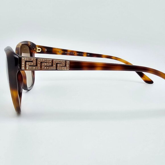 Versace Mod 4264-B 5061/13 Havana Rhinestone Frame Brown Lens Cat Eye Sunglasses main image 11